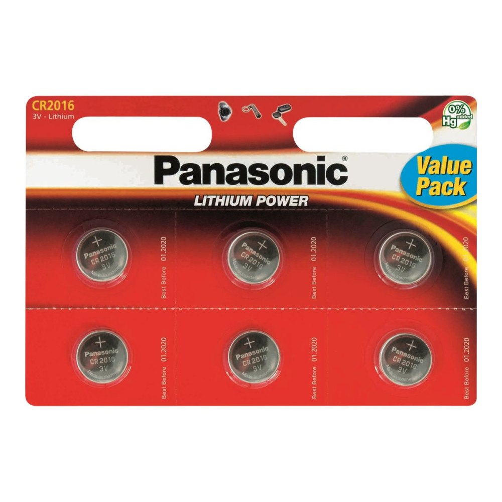 INSMAT Panasonic Lithium Power - Value Pack - batteri - 6 x CR2016 - Li