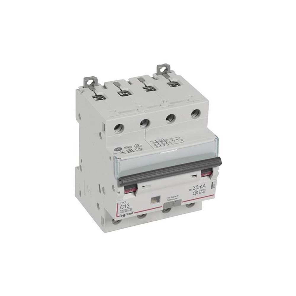 Legrand Kombinationsbrytare DX3 Automatsikr/HPFI C 13A 30mA 4P 6/10k...