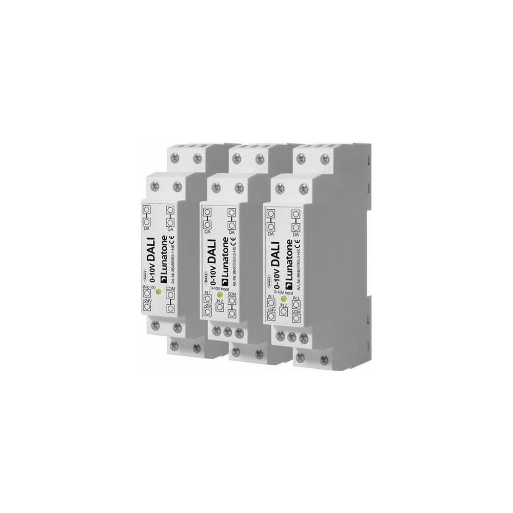 Solar Plus DALI-omvandlingsmodul som omvandlar 0-10V-signaler till DALI...