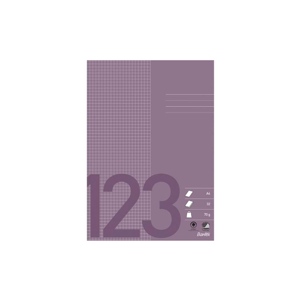 BANTEX Anteckningsbok Bantex A4 fyrkantig 5x5 mm blå