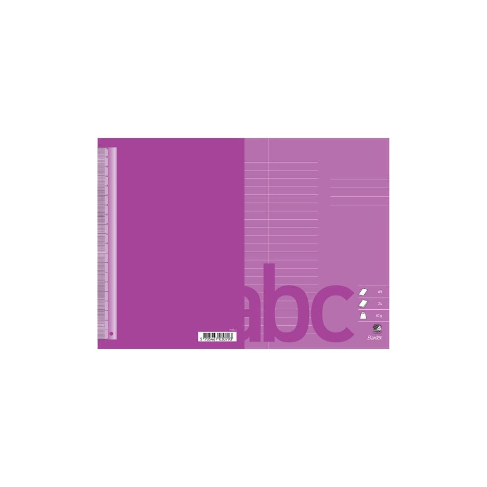 BANTEX Skrivhäfte bantex, a5, 22 rader på höger sida (8,5 mm), lila...