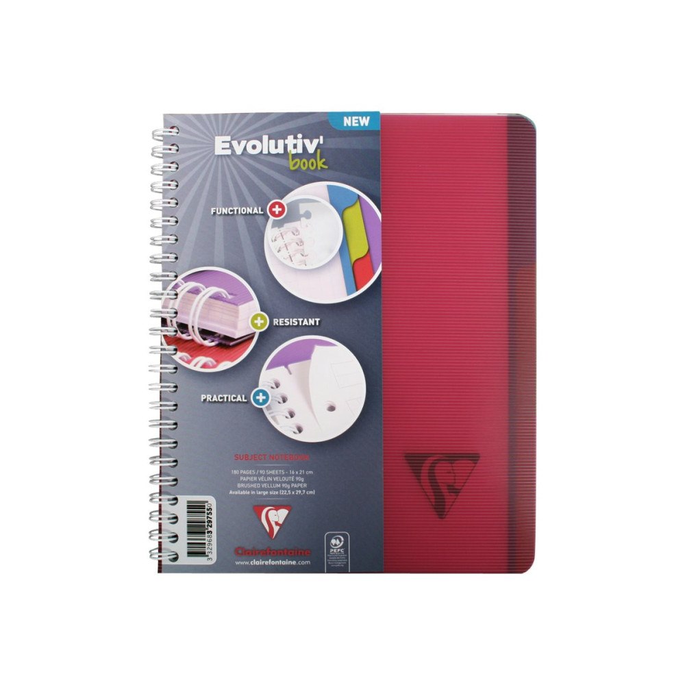 Clairefontaine Clairefontaine Linicolor Intensiv Evolutiv'Book A5+ - anteckningsblock - 160 x 210 mm - 90 ark