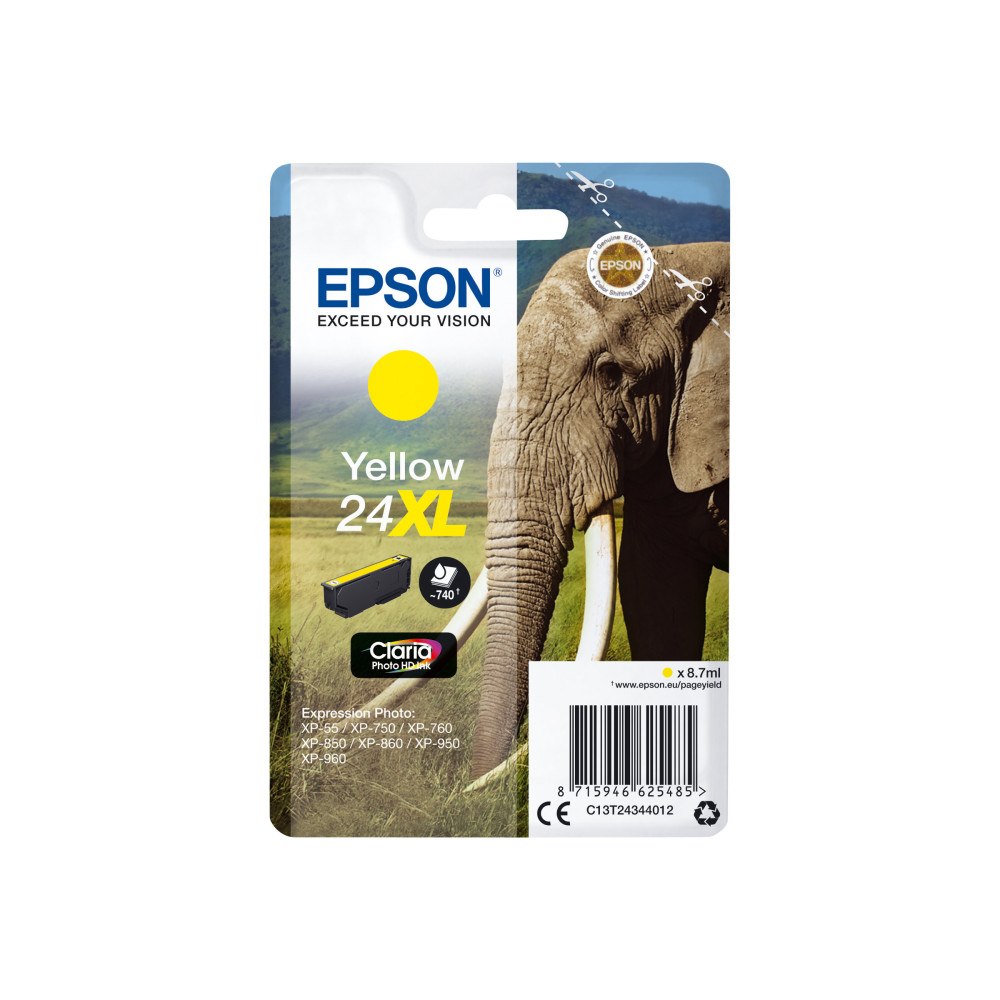 EPSON Epson 24XL - XL - gul - original - bläckpatron