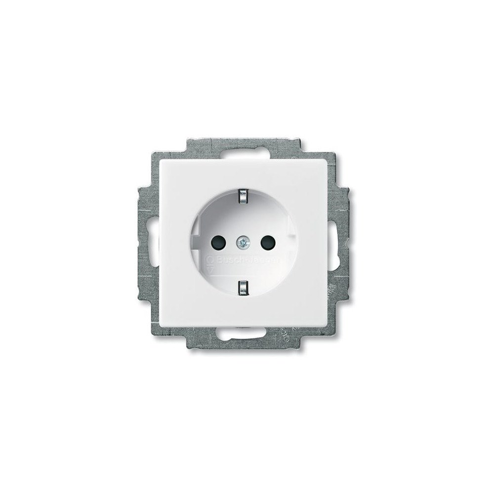 ABB ABB-basic55 Schuko-uttag, matt vit, 16A, 1 modul, levereras...