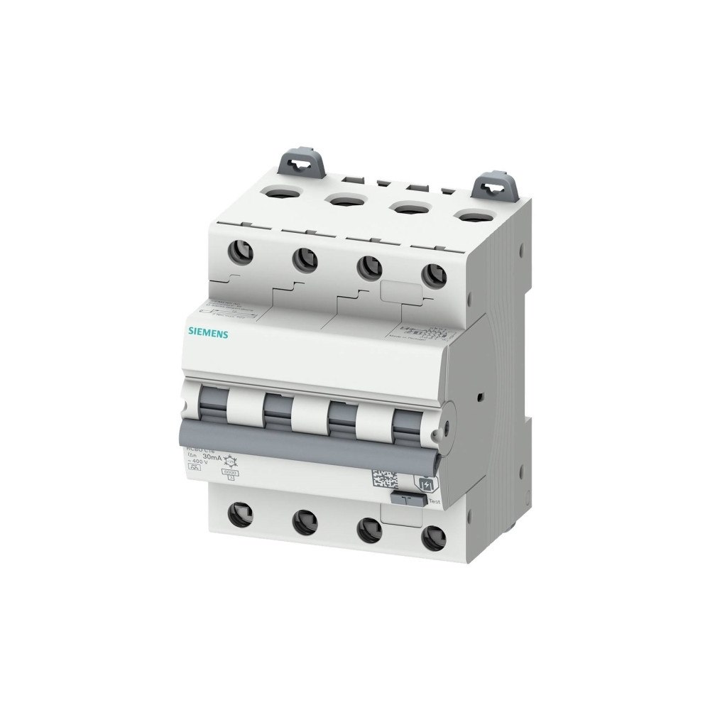 Siemens Kombiafbryder RCBO 6 kA 4P Type A 300mA C-Karatistik In: 10A...