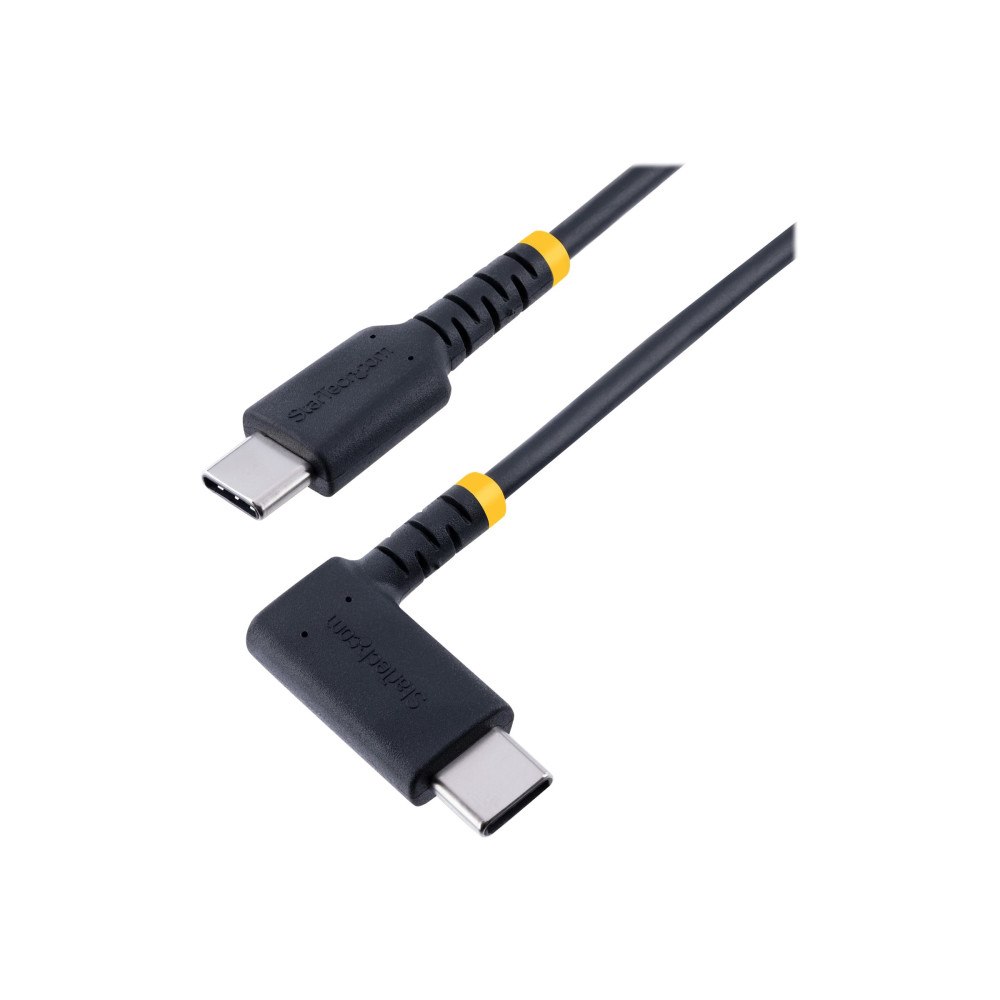 StarTech.com StarTech 1ft (30cm) USB C Charging Cable Right Angle, 60W PD 3A, Heavy Duty Fast Charge USB-C Cable, USB 2.0 Type-C, Dur...