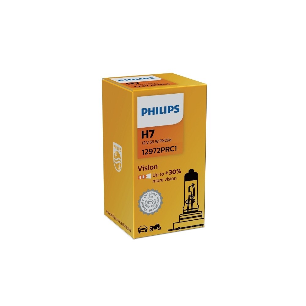 Philips Philips Vision 12972PRC1 Bättre sikt, 55 W, 12 V, H7, haloge...