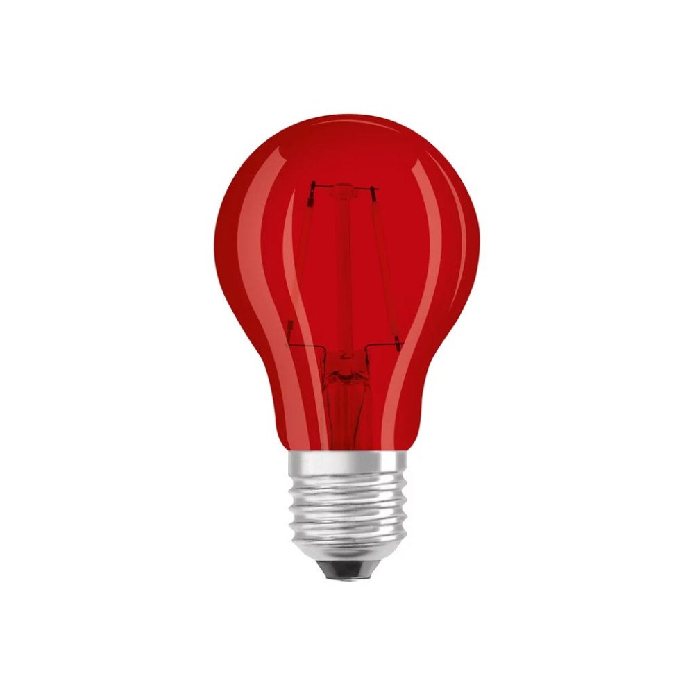 LEDVANCE OSRAM LED STAR Décor - LED-glödlampa med filament - E27 - 2.5 W - rött ljus - 1000 K