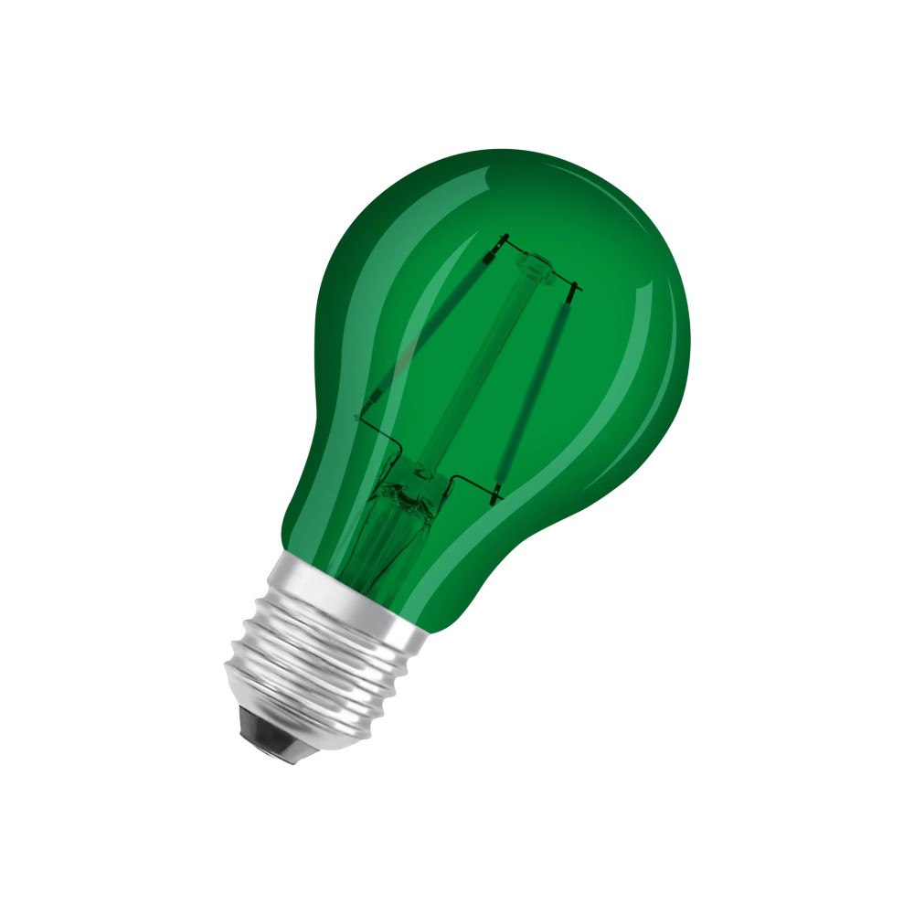 LEDVANCE OSRAM LED STAR Décor Classic A - LED-glödlampa - form: A60 - E27 - 2.5 W - grönt ljus - 7500 K