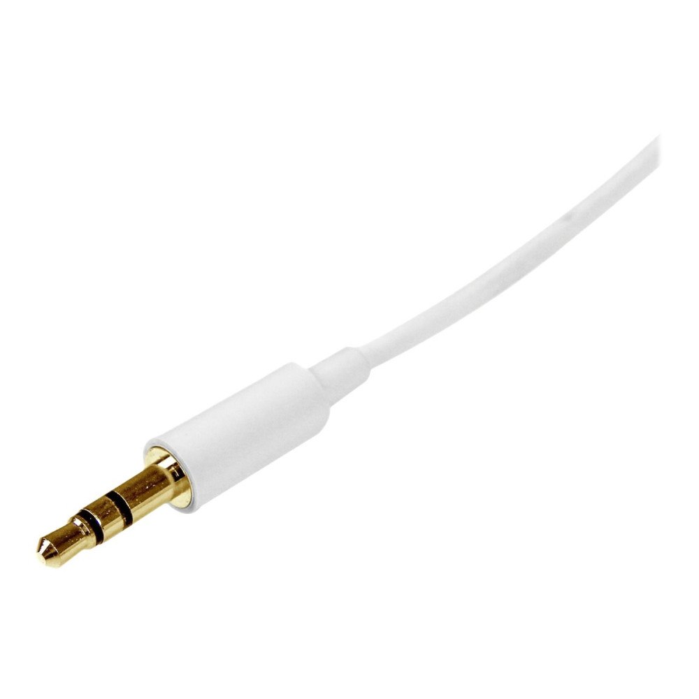 StarTech.com StarTech.com 2m White Slim 3.5mm Stereo Audio Cable - 3.5mm Audio Aux Stereo - Male to Male Headphone Cable - 2x 3.5mm M...