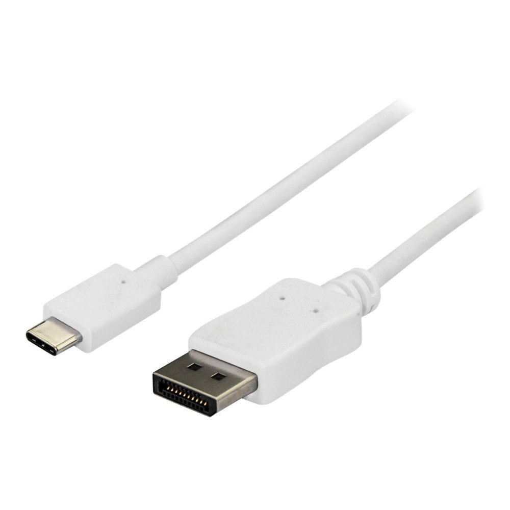 StarTech.com StarTech.com 1,8 m USB-C till DisplayPort-kabel - 4K 60Hz - Vit - DisplayPort-kabel - 24 pin USB-C till DisplayPort - 1....