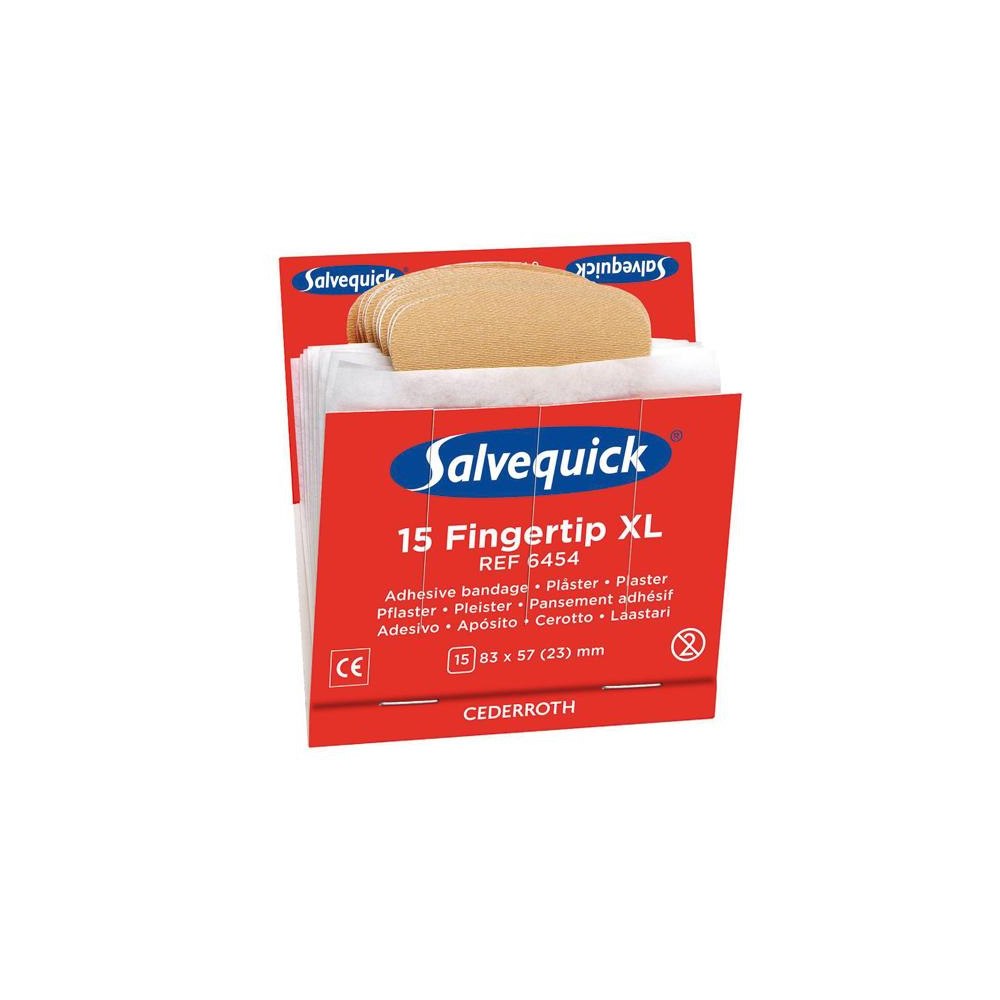 Orkla Group Gips salvequick fingertip 6454, textil, xl, låda med 6 uppsä...