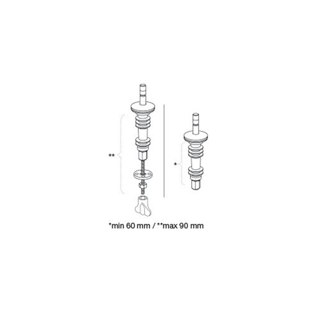 PRESSALIT Fäste för fast avlyftning botten-/toppmontage rostfritt stål