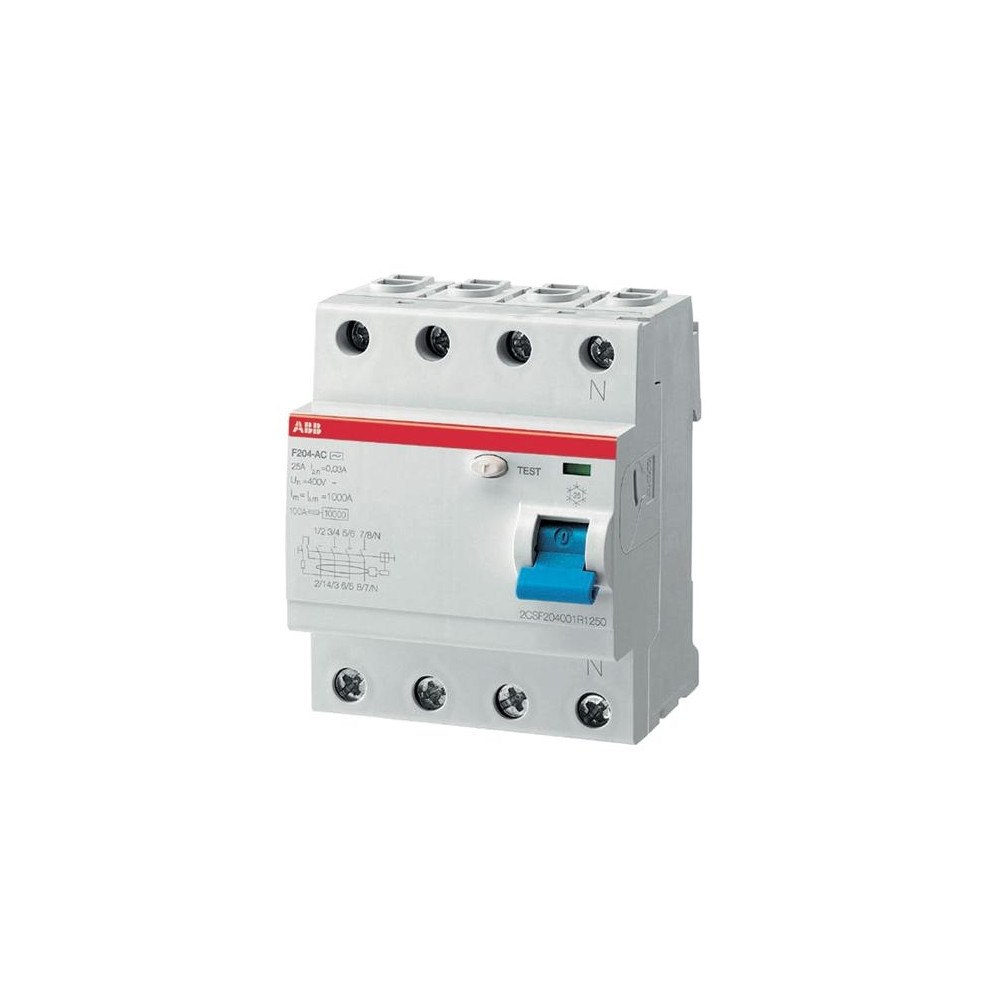 ABB ABB F204 A-63/0,03, Jordfelsbrytare, Typ A, 230