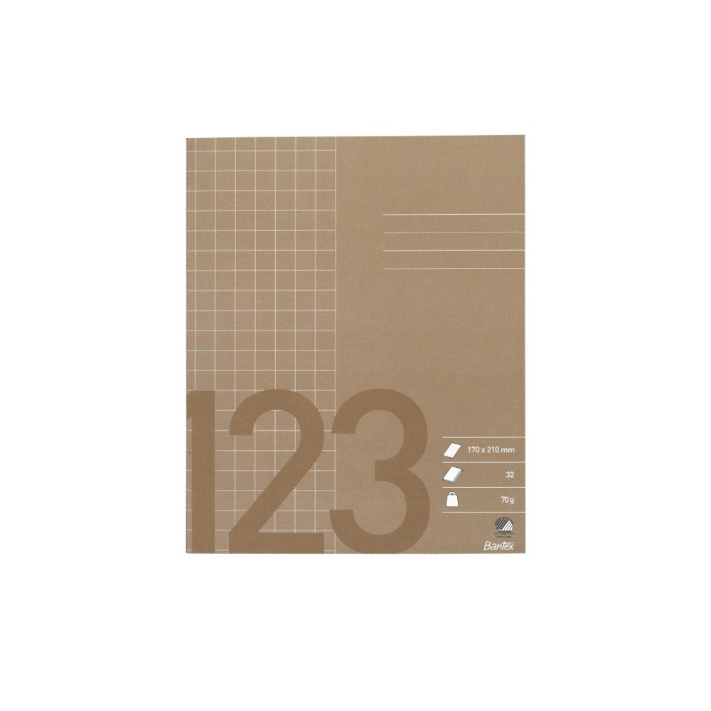 BANTEX Anteckningsbok bantex, 17 x 21 cm, fyrkantig 10 x 10 mm, bru...