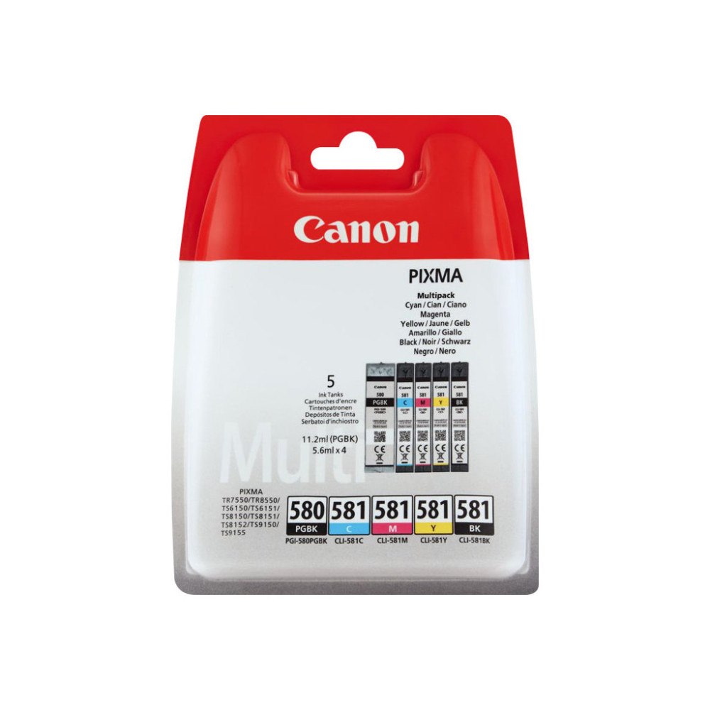 CANON Canon PGI-580 PGBK/CLI-581 CMYBK Multipack - 5-pack - svart, gul, cyan, magenta - original - bläcktank