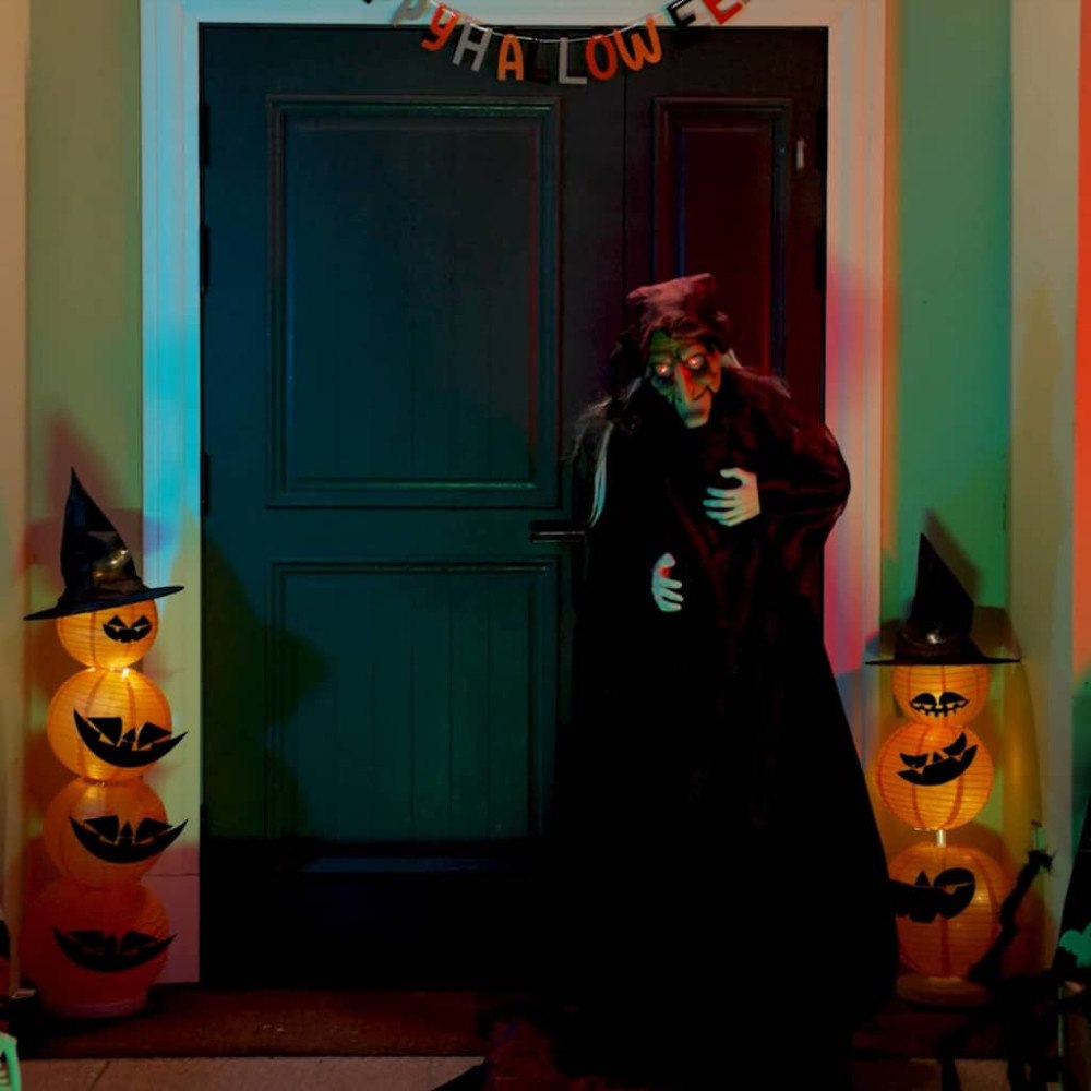 vidaXL Halloween Pratande Häxa Lila 125 x 216 cm Polyester