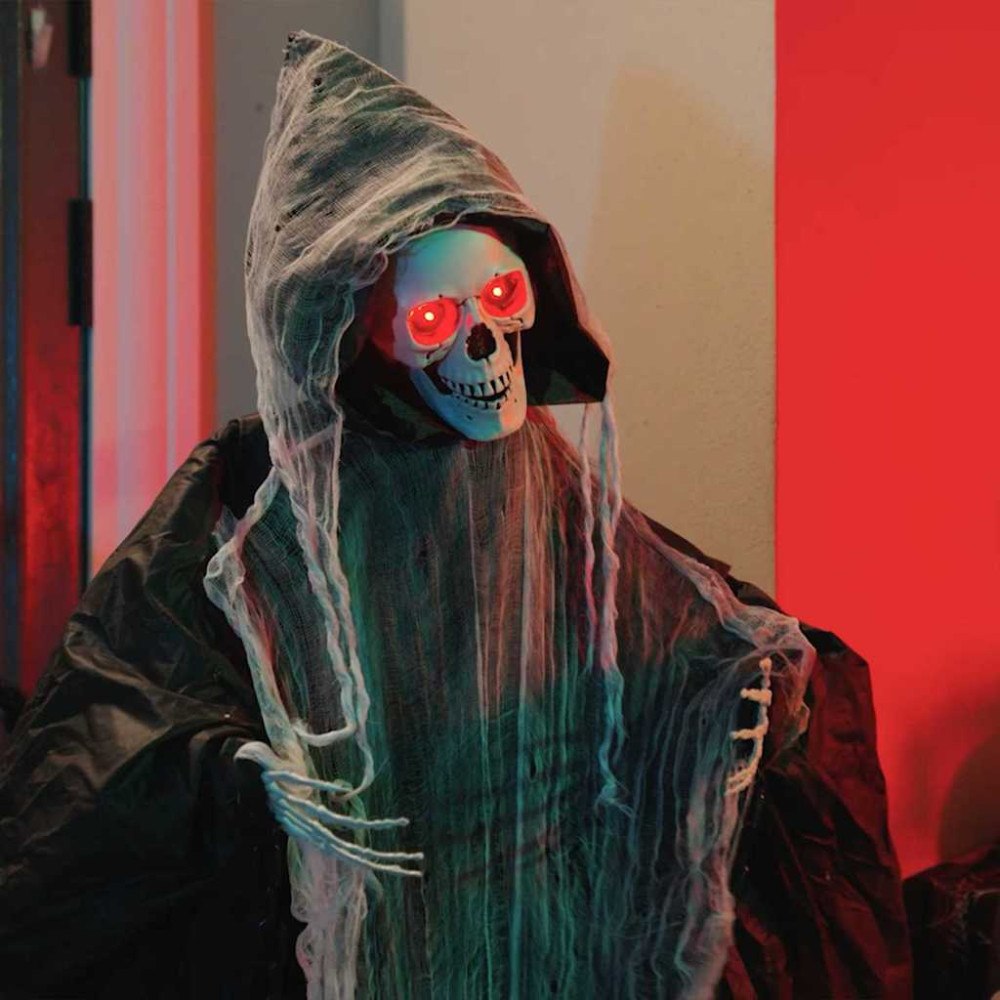 vidaXL Halloween Grim Reaper Svart 60 x 60 x 155 cm Polyester