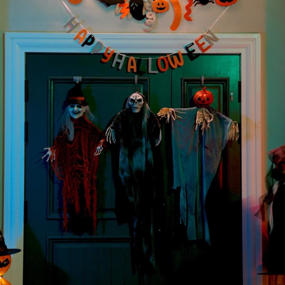 vidaXL Halloween Hängande Spöke 3 pcs Flerfärgsdesign 77 x 98 cm