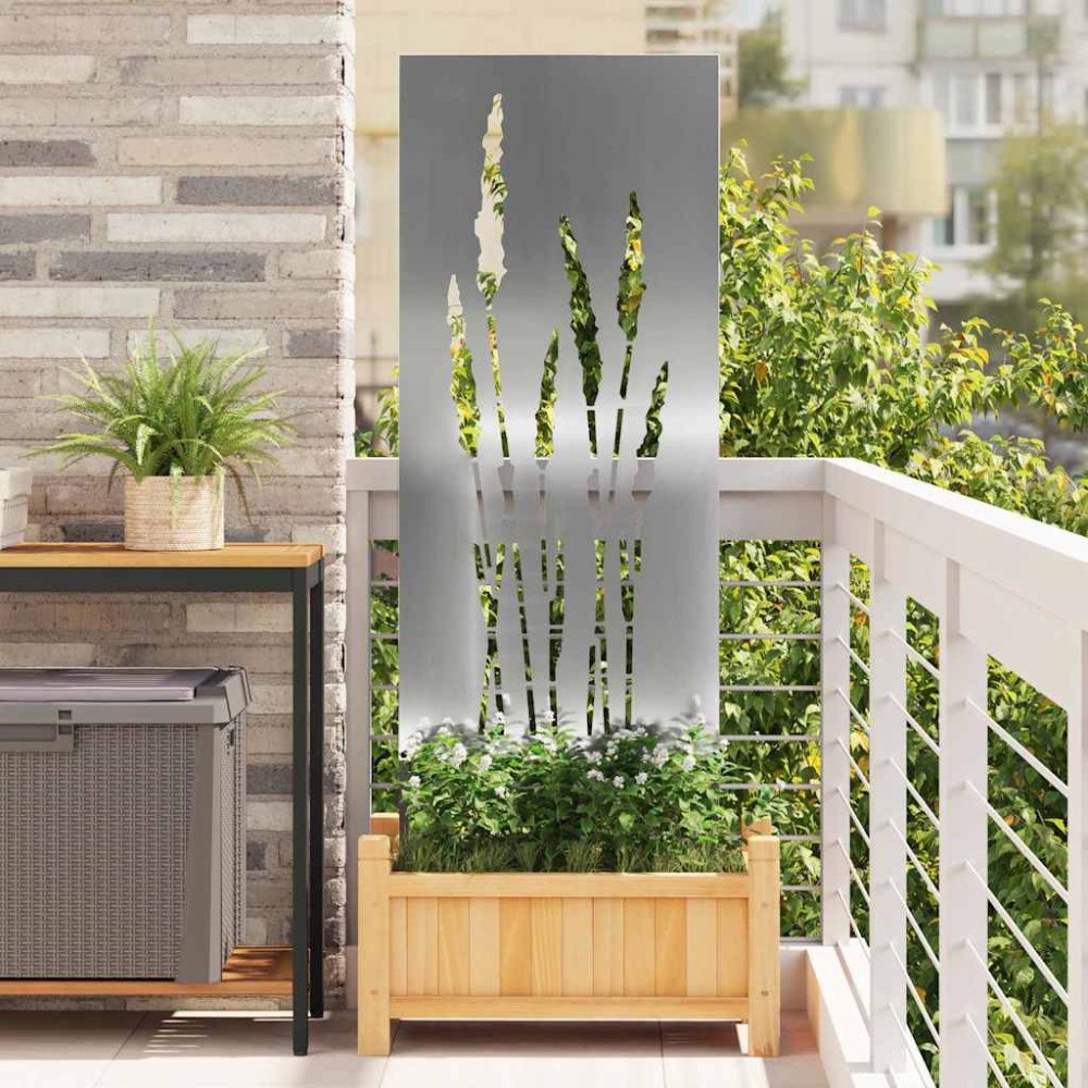 vidaXL Trädgårds integritetsskärm Silver 50 x 140 cm Galvaniserat stål