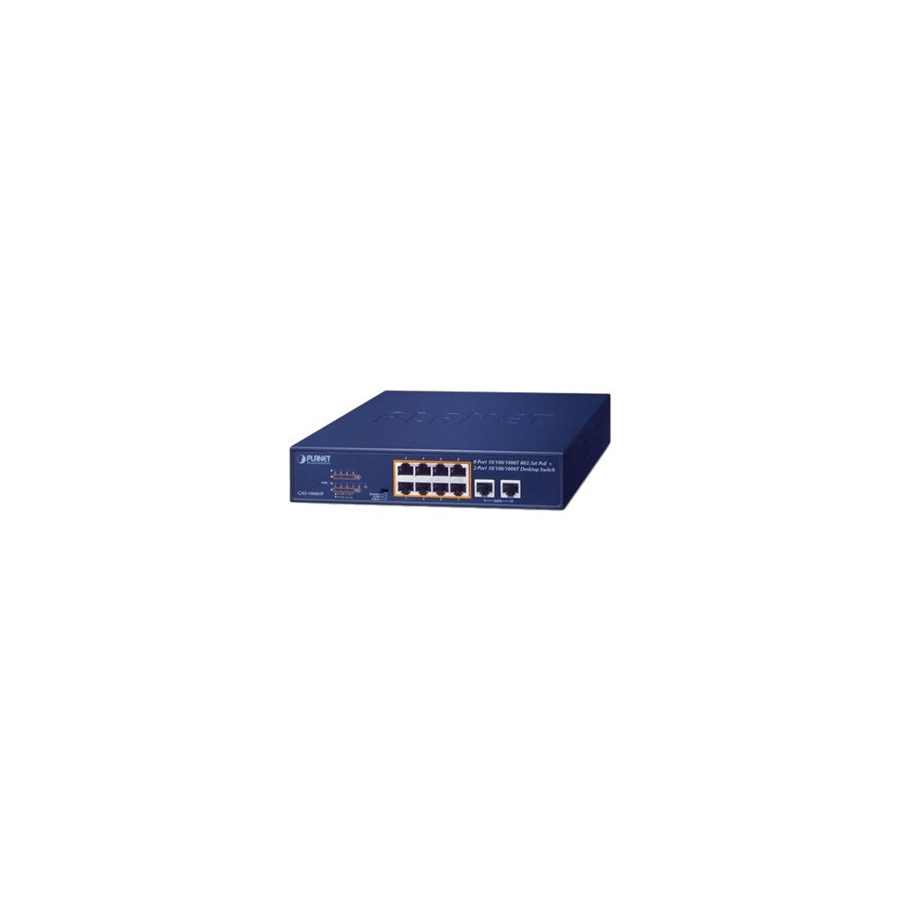 Planet Technology PLANET GSD-1008HP - switch - 10 portar - ohanterad - rackmonterbar