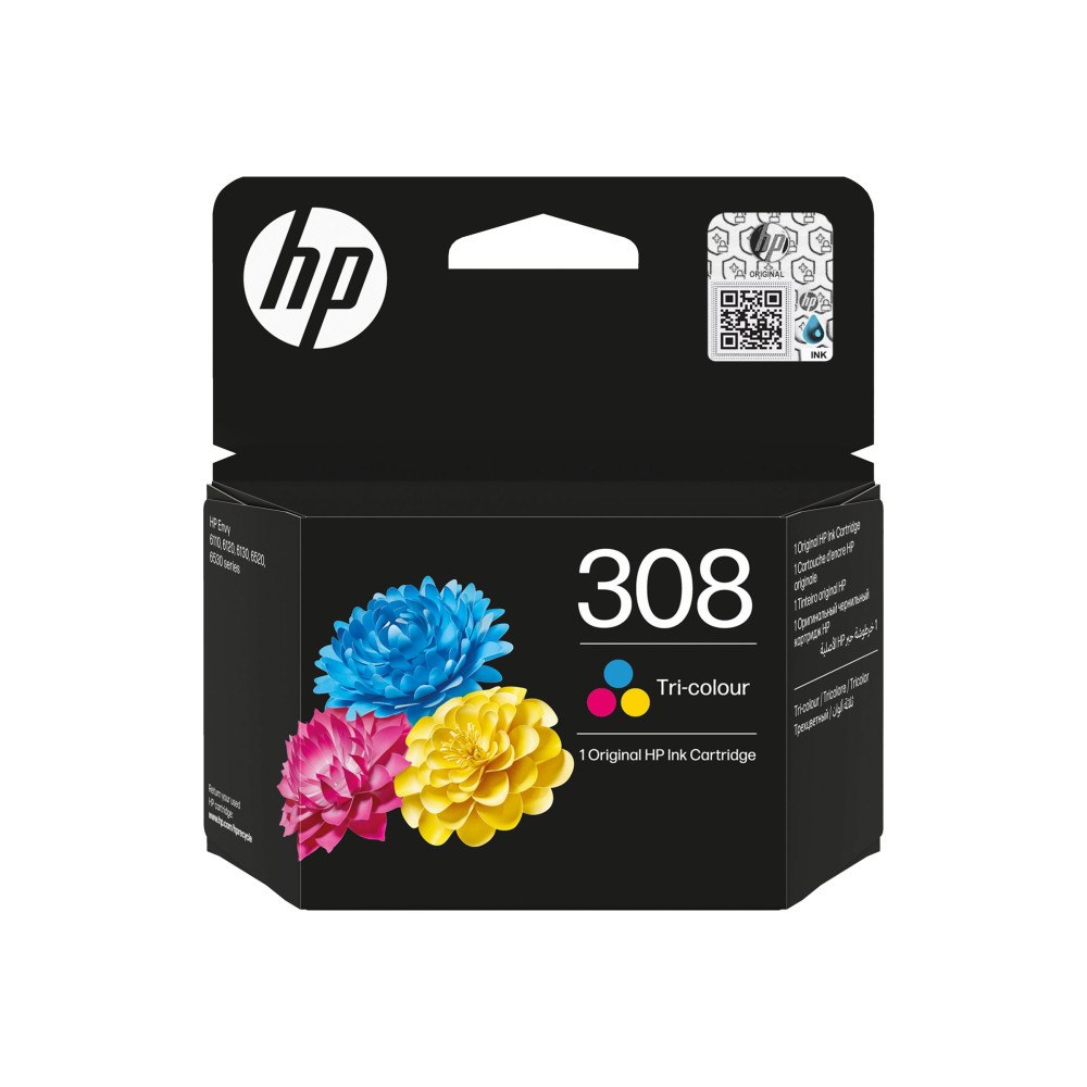 HP HP 308 - cyan, magenta, gul - original - bläckpatron