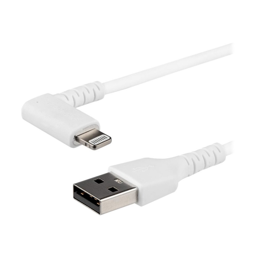 StarTech.com StarTech.com 1m tålig USB-A till Blixtkabel - vitt 90° högervinkad, robust aramidfiber USB typ A till Blixtuppladdning/s...