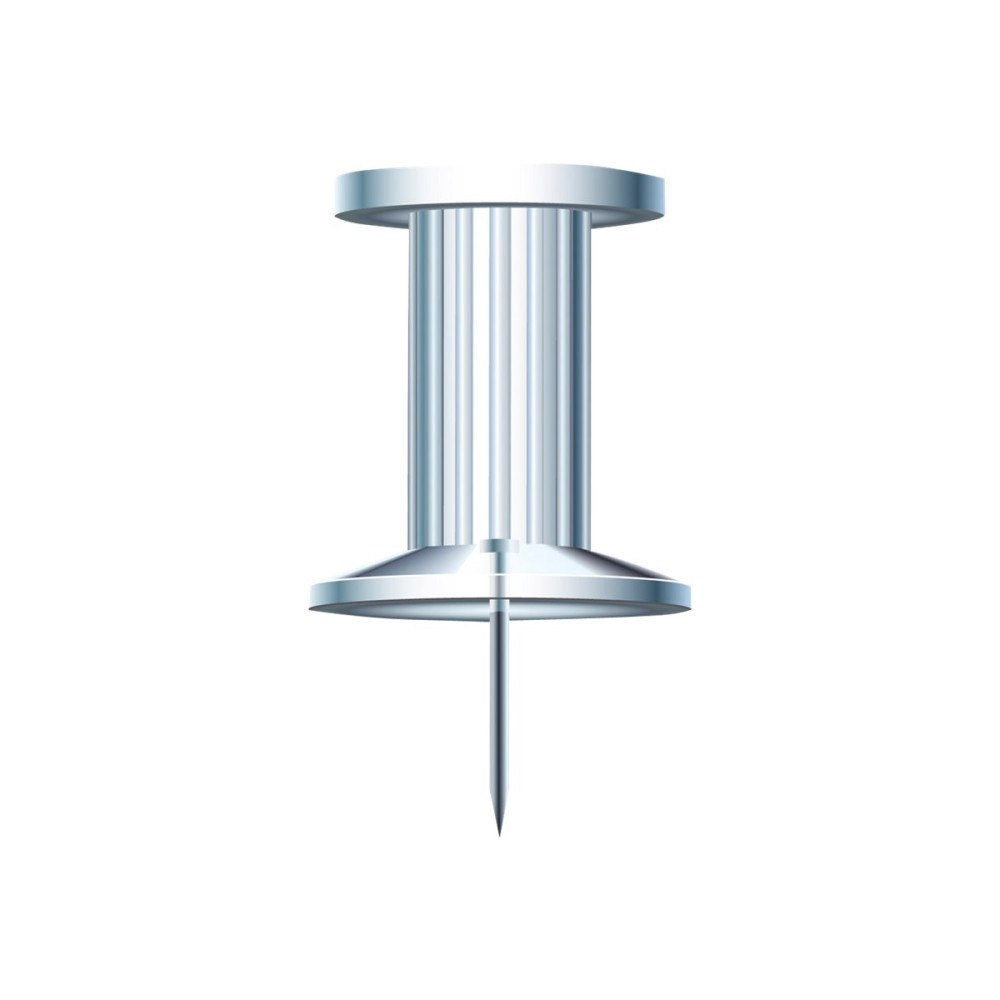 EXACOMPTA Exacompta - tryckstift - 10 mm huvuddiameter, 7 mm nål - kristall - paket med 25