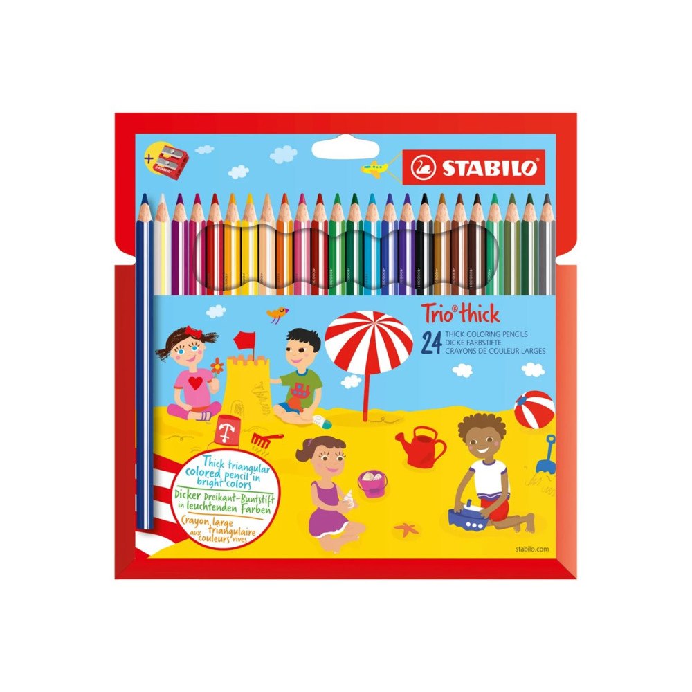 STABILO STABILO Trio thick - färgpenna - sorterade ljusa färger (paket om 42)