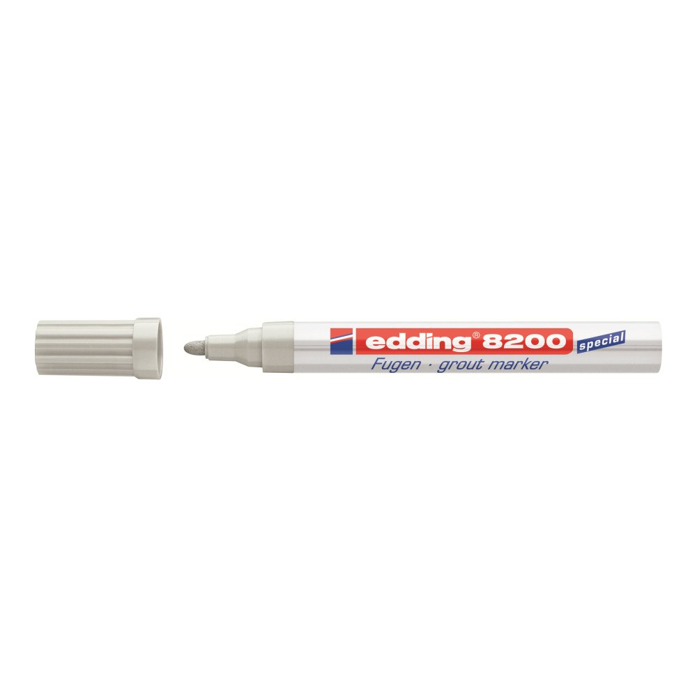 edding edding 8200 grout - markering - silvergrå