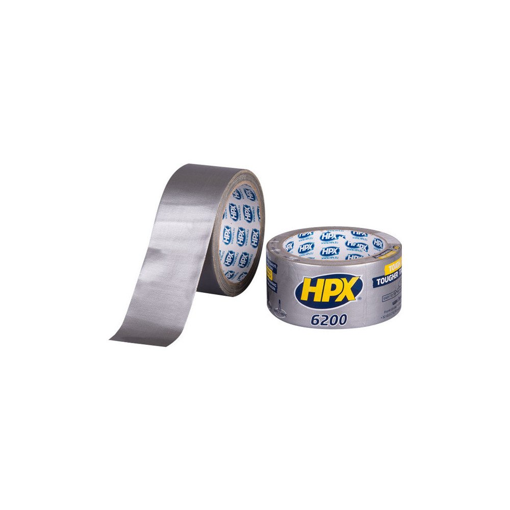 HPX HPX 6200 tygtejp - 48 mm x 25 m - silver (paket om 30)