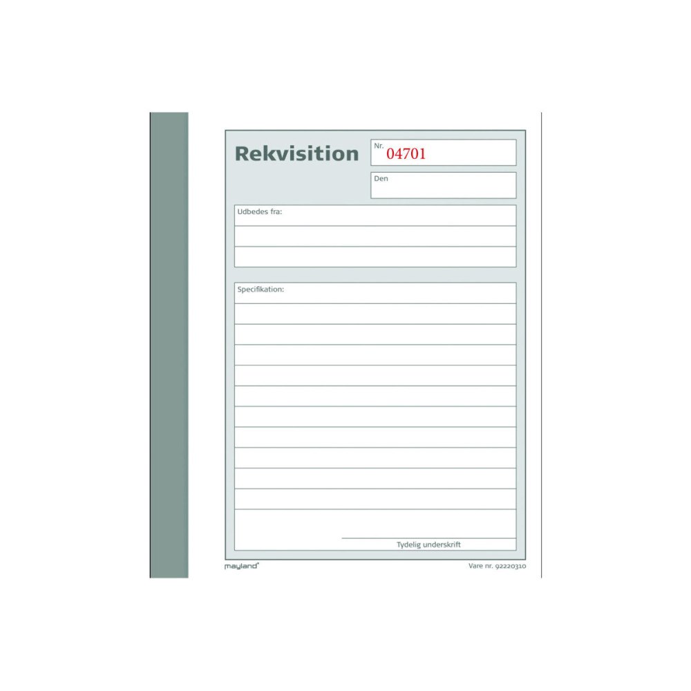 BURDE FÖRLAGS AB Mayland - beställningsbok - 50 ark - 108 x 150 mm - Kopia