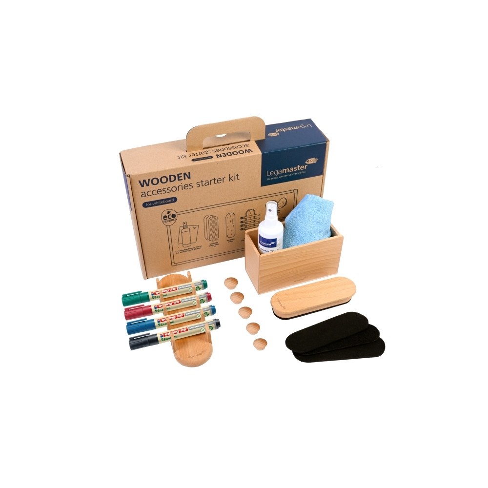 Legamaster Legamaster WOODEN whiteboard startpaket 17-delar, Tillbehörs...