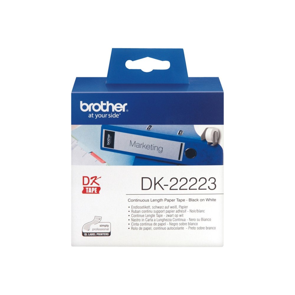 Brother Brother DK-22223 - löpande etiketter - 1 rulle (rullar) - Rulle (5 cm x 30,5 m)