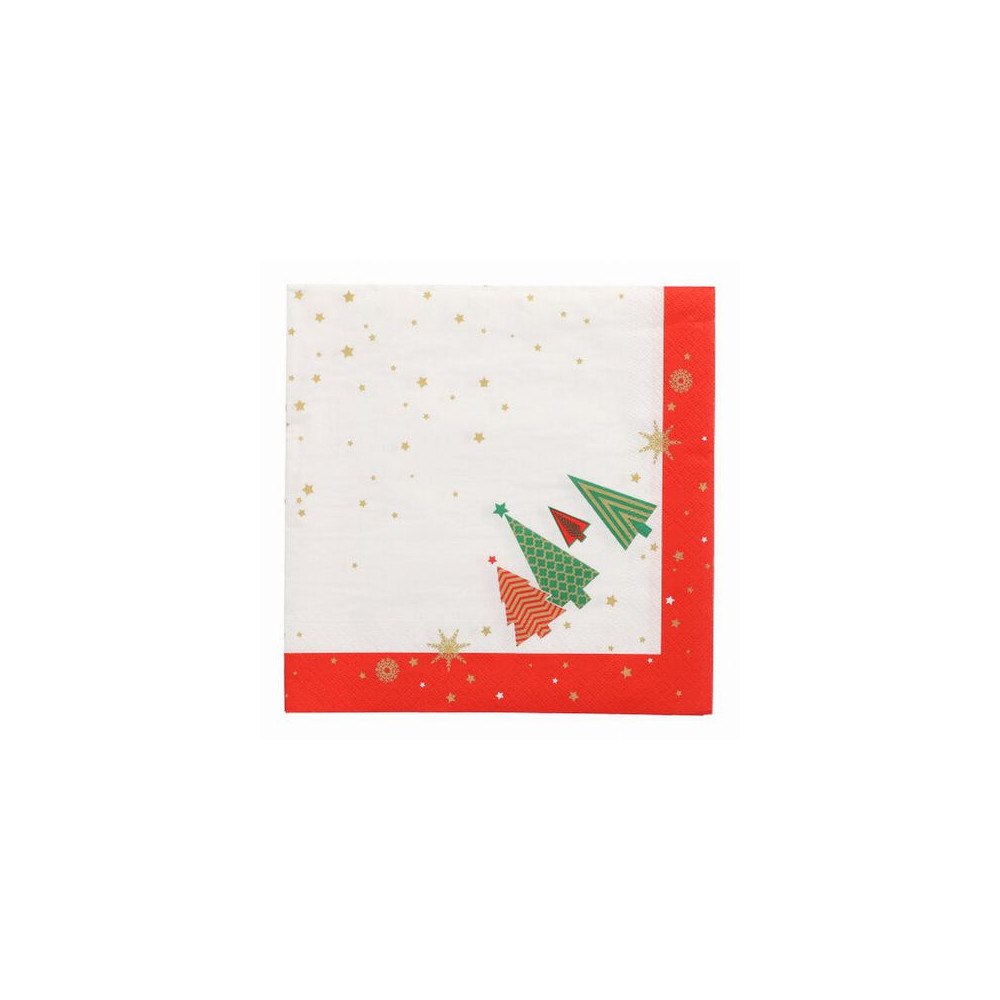 PAPSTAR Servett Xmas Trees 3-lags 40x40cm 50/fp