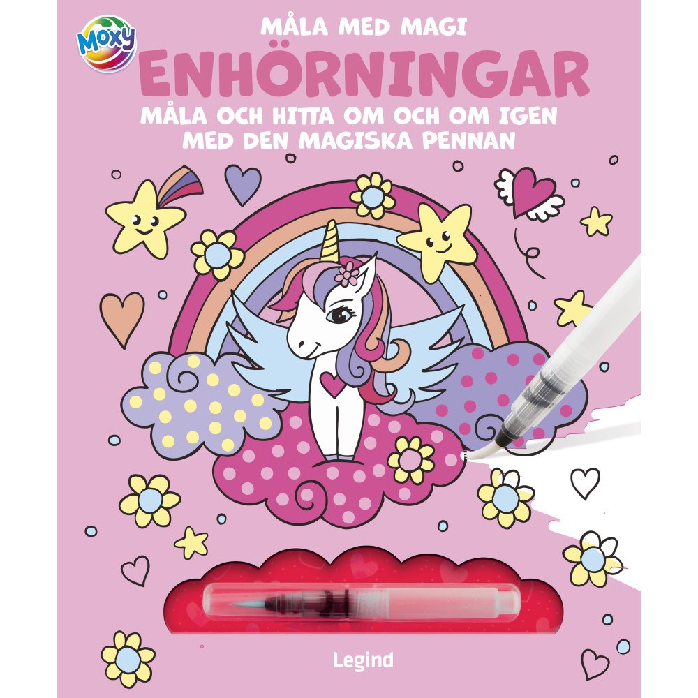 Legind A/S Måla med vatten : Enhörningar (inbunden)