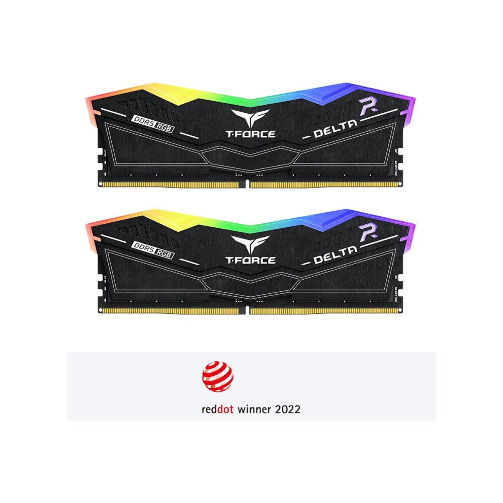 Team Group T-Force DELTA RGB - DDR5 - sats - 32 GB: 2 x 16 GB - DIMM 288-pin / PC5-48000 - ej buffrad