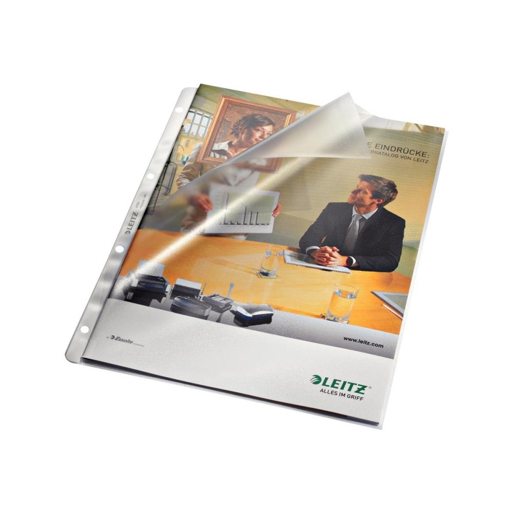 LEITZ Plastficka leitz, öppen på sidan och i toppen, a4, låda med...