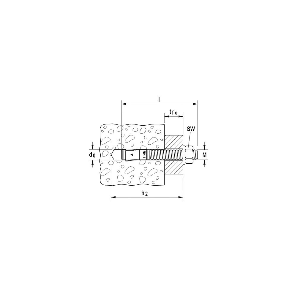 Fischer Fischer 40664, Expansionsankare, Betong, M8, ETA-07/0211, 70...