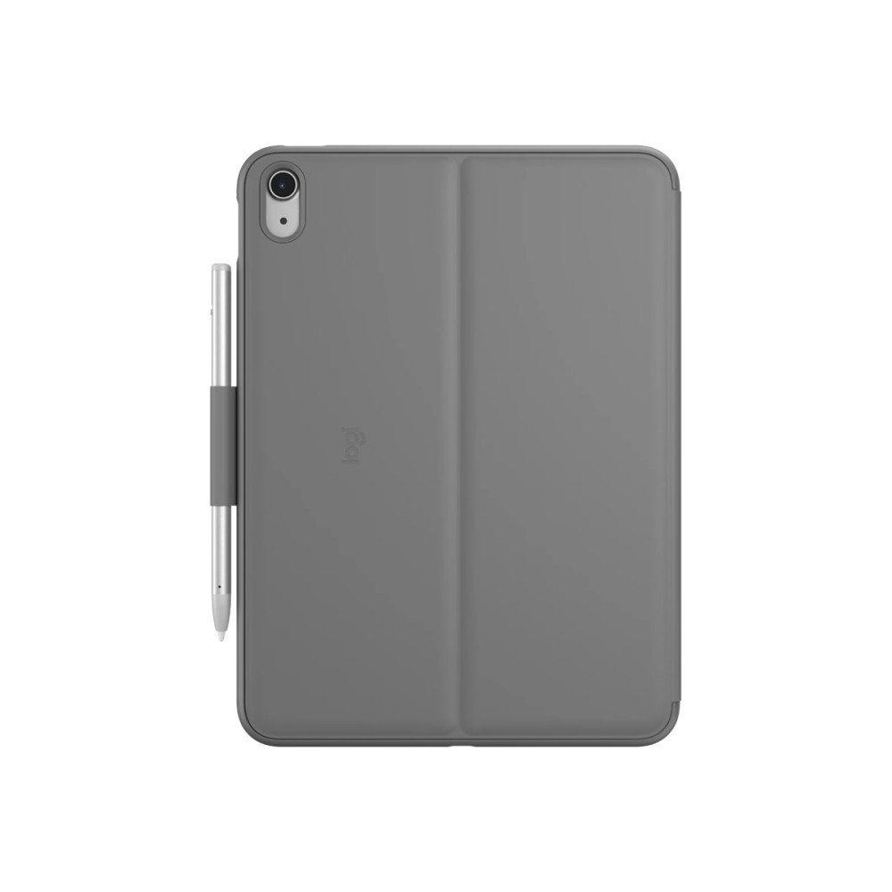 Logitech Logitech Slim Folio - tangentbord och foliefodral - QWERTY - USA, internationellt - oxford-grå Inmatningsenhet