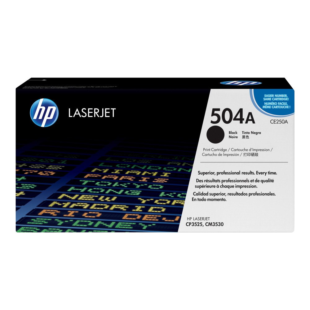HP HP 504A - svart - original - LaserJet - tonerkassett (CE250A)