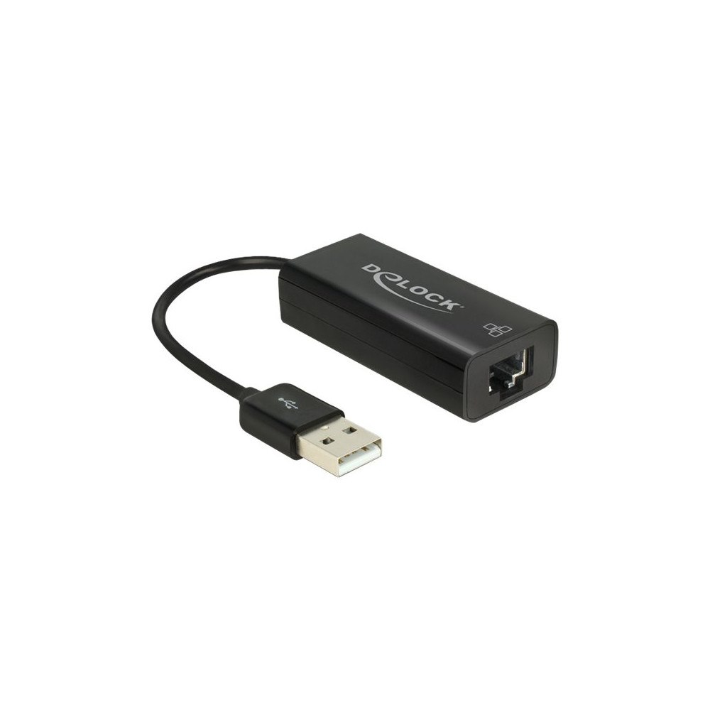 DeLOCK Delock Adapter USB 2.0 > LAN 10/100 Mb/s - nätverksadapter - USB 2.0 - 10/100 Ethernet