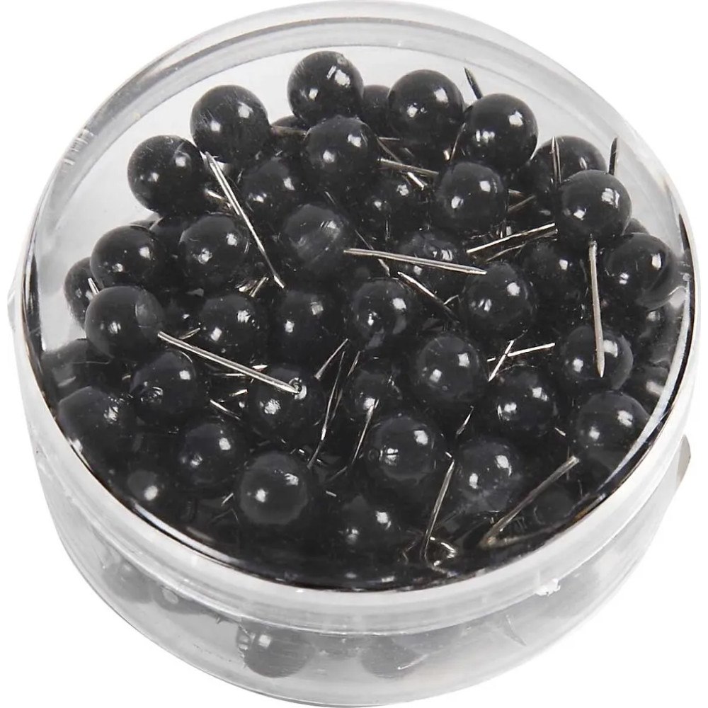Büngers Kortnål 15 mm sort