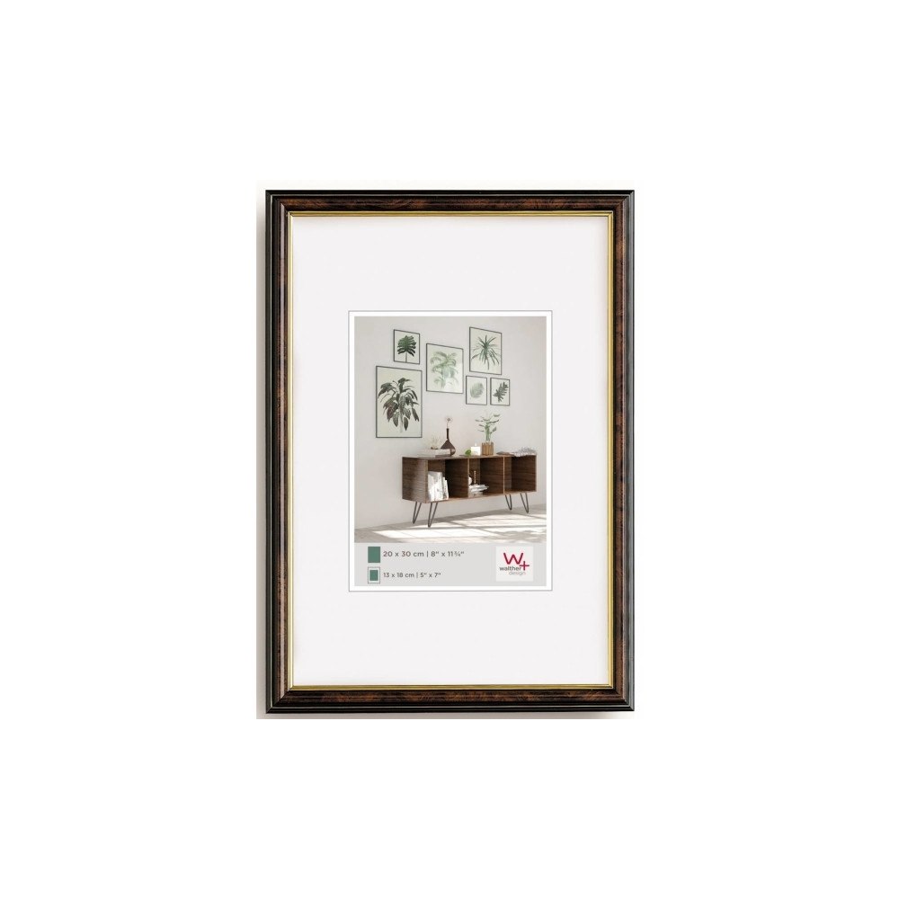 WALTHER Walther JD520N, Polystyren, Valnöt, Enkel bildram, Vägg, 10...