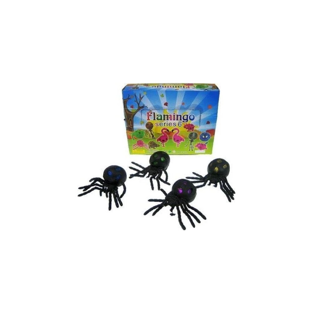 hipo Hipo Svart spindel med glitter 10cm att klämma på blanda fär...