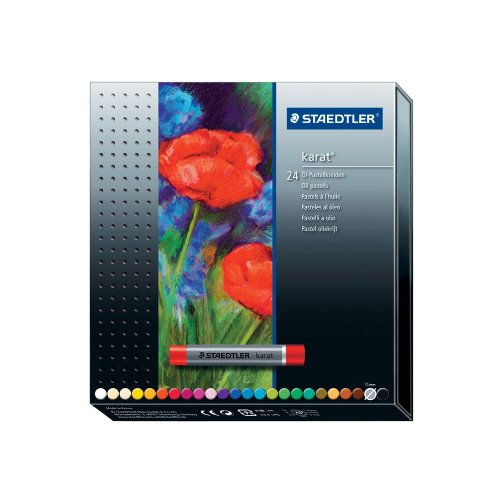 STAEDTLER STAEDTLER karat - färgkrita - svart, röd, blå, grön, violett, magenta, ljusorange, grå, olivgrön, vit, hookersgrön, Van...