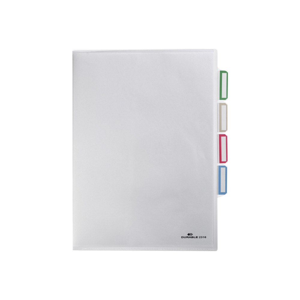 Durable DURABLE - klassifikationsmapp - för A4 - tabbad - transparent (paket om 5)