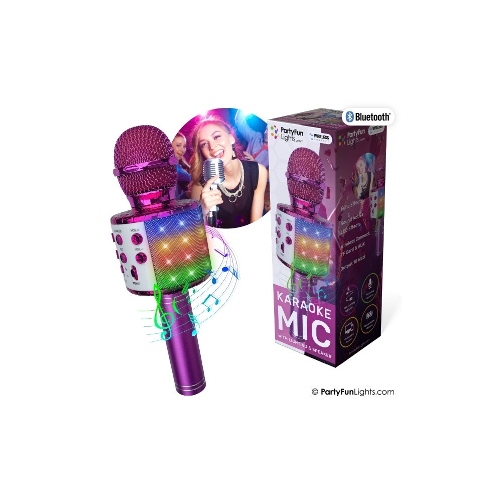 Partyfunlights Karaokemikrofon med högtalare