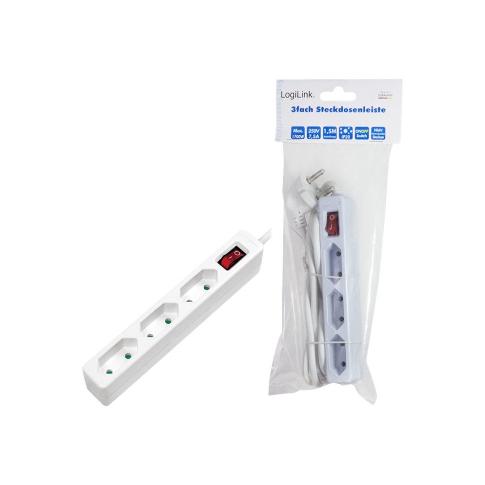 LogiLink LogiLink - Slim - effektband - 1700 Watt