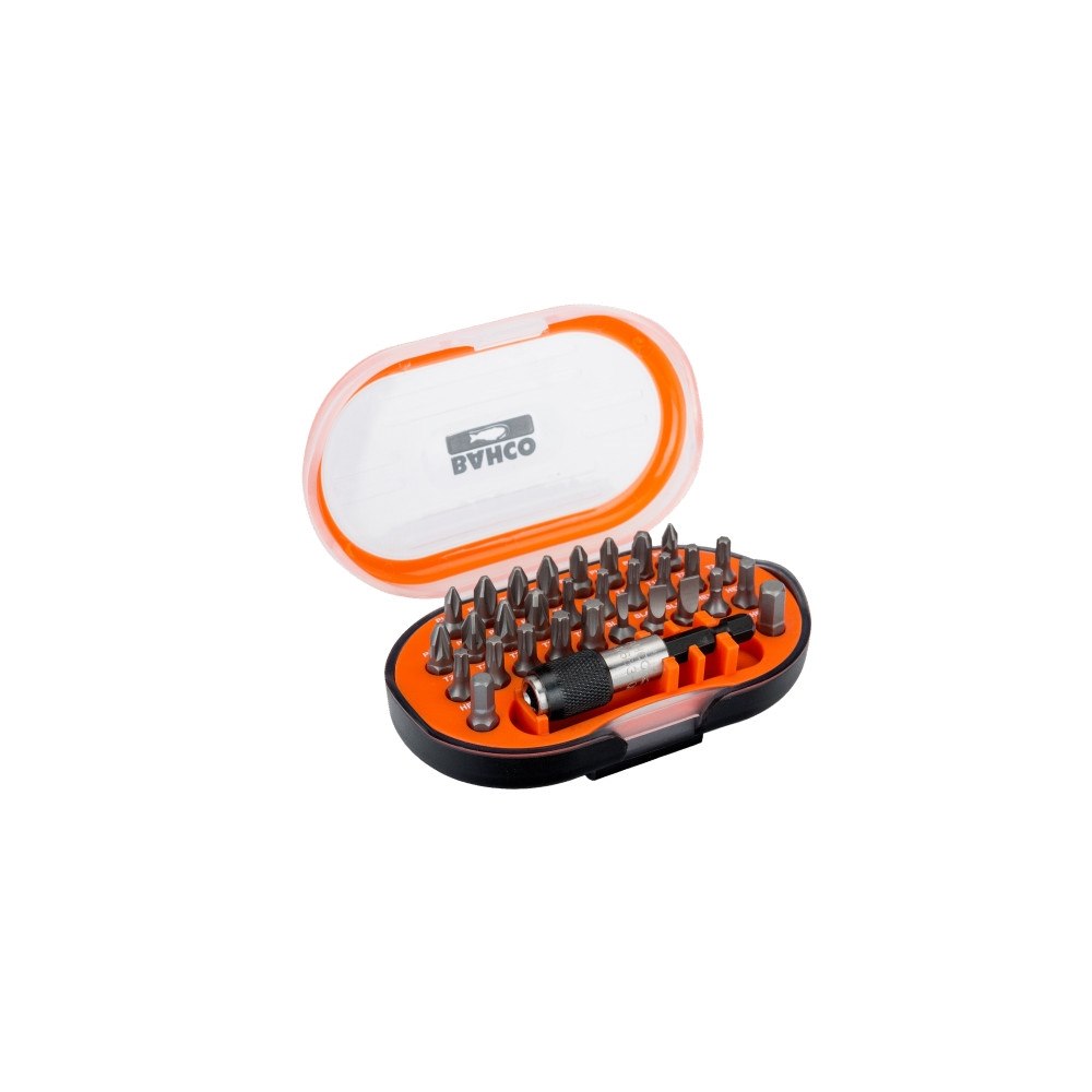 BAHCO BAHCO Bit-sats 1/4" med 31 delar, liten men robust plastlåda...